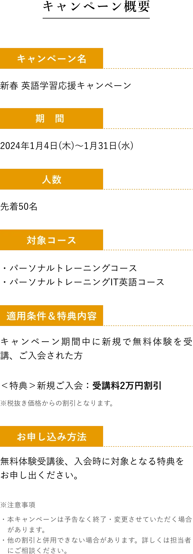 キャンペーン概要