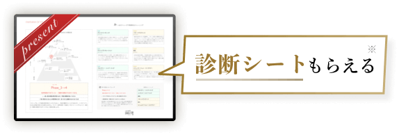 診断シートがもらえる